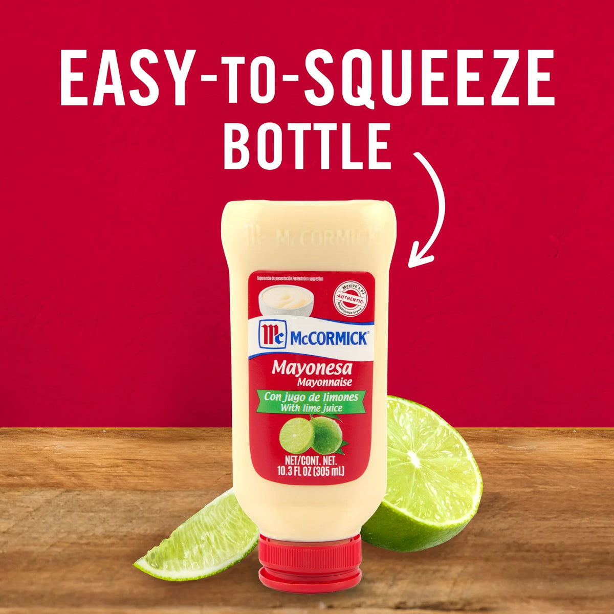 McCormick Mayonesa (Mayonnaise) with Lime Juice, 10.3 fl oz Bottle