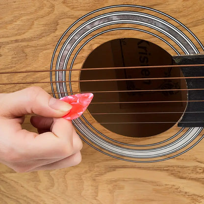 One Piece Guitar/Ukulele Picks - Suitable for Bass, Electric & Acoustic Guitars - 0.46mm Thickness