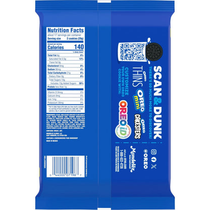 OREO Toffee Crunch Creme with Sugar Crystals Chocolate Sandwich Cookies, Family Size, 17 oz