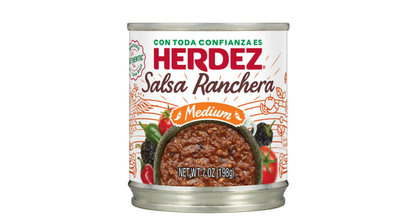 HERDEZ Ranchero Salsa, Regular Medium, 7 oz Aluminum Can