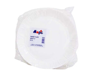 Magic Paper Plate White 9"