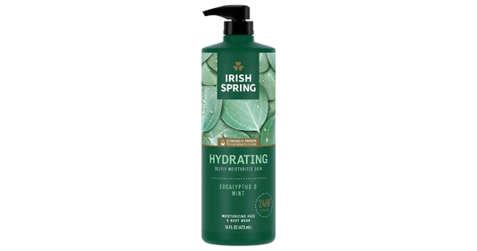 Irish Spring Hydrating Body Wash Moisture Skin Eucalyptus Mint 16 Oz(473ml)