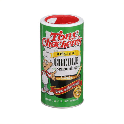 Tony Chachere's, Cajun, Creole, Original Seasoning, 17 Oz, Shelf Stable, Nut Free, No MSG