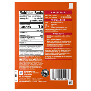 McCormick Cheesy Taco Seasoning Mix, 1.12 oz Packet