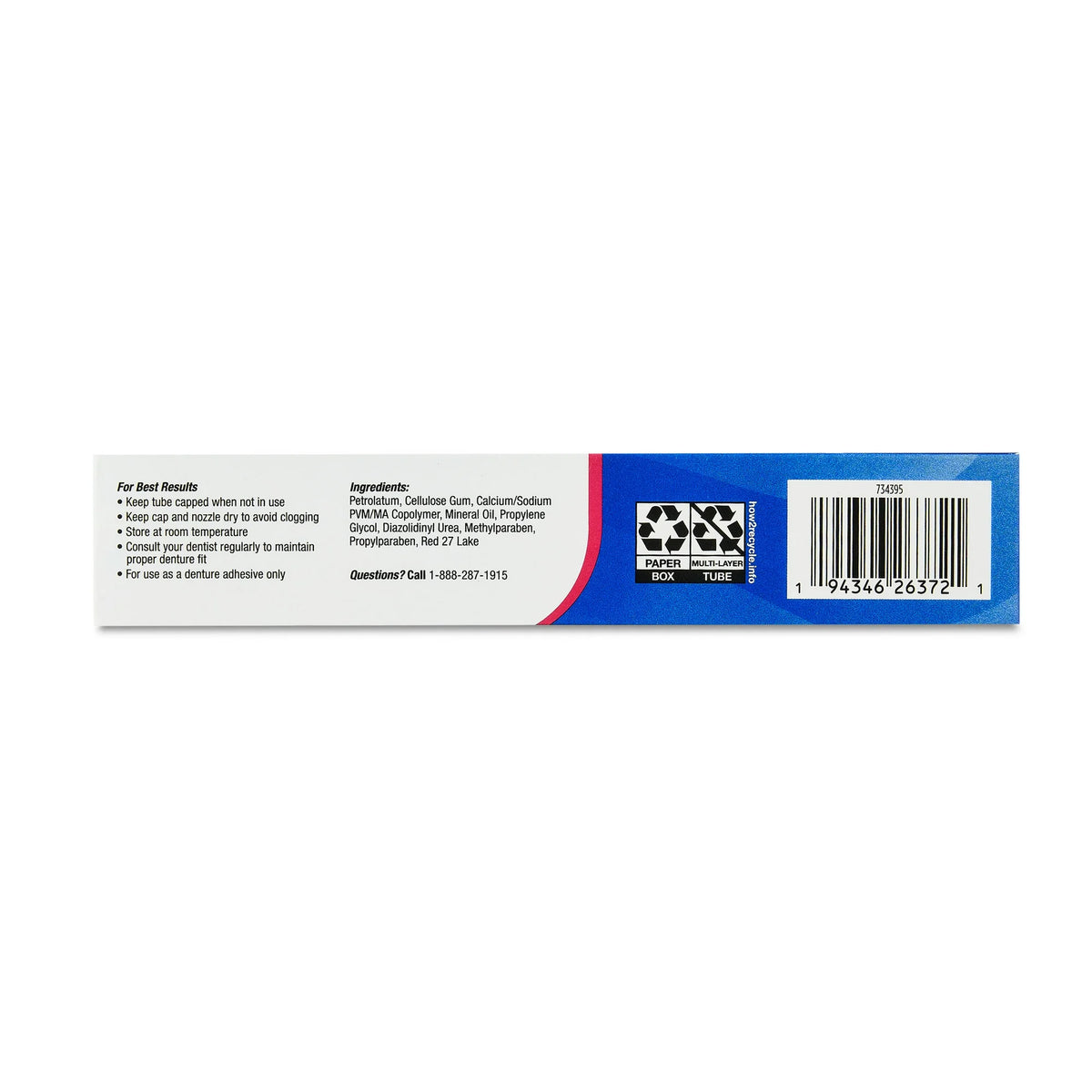 Equate Complete Original Denture Adhesive Cream, 2.4 oz(68g)
