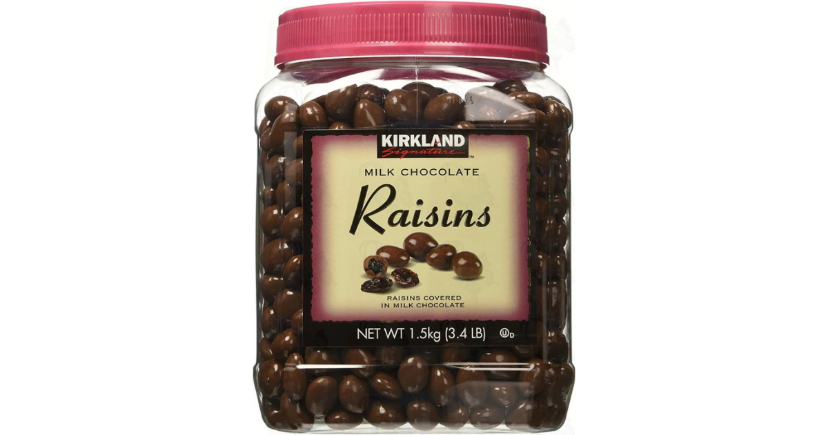 Kirkland Signature Milk Chocolate, Raisins, 1.5kg(3.4lb)