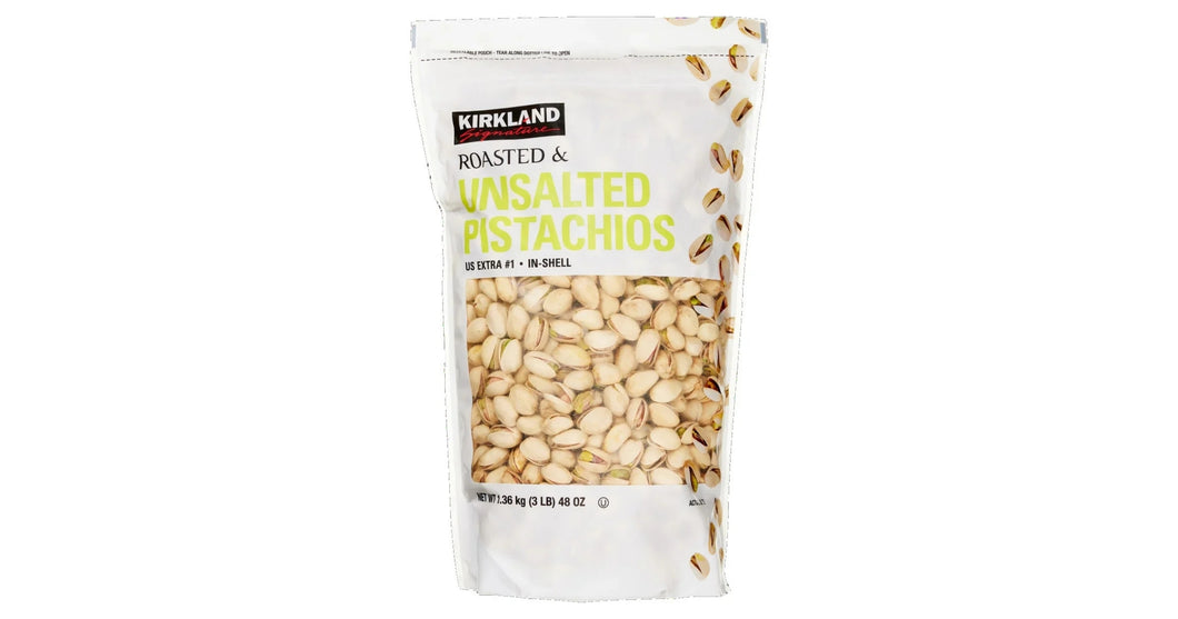 Kirkland Signature In-Shell Pistachios, Roasted and Unsalted, 3 Pounds