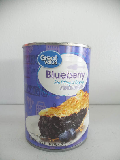 Great Value Blueberry Pie Filling or Topping, 21 oz(595g)