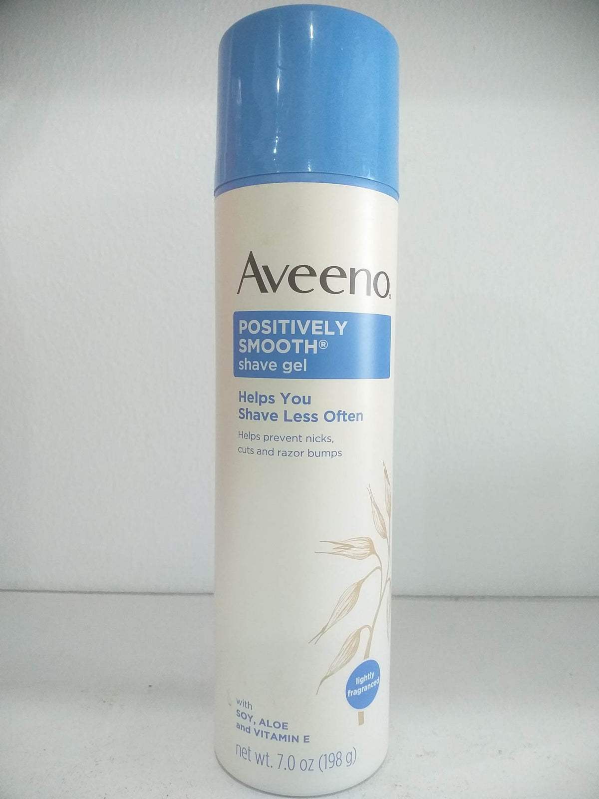 Aveeno Positively Smooth Shave Gel shaveless with Soy, Aloe and Vitamin E, 7 oz(198g)