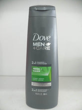 Load image into Gallery viewer, Dove Men+Care Fresh and Clean 2-in-1 Shampoo and Conditioner 12 fl oz(355ml)
