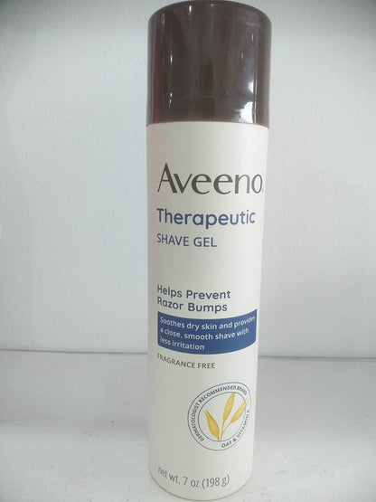Aveeno Therapeutic Shave Gel Razor Bumps fragrance free - 7 oz(198g)