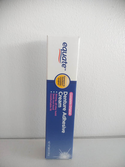Equate Complete Original Denture Adhesive Cream, 2.4 oz(68g)