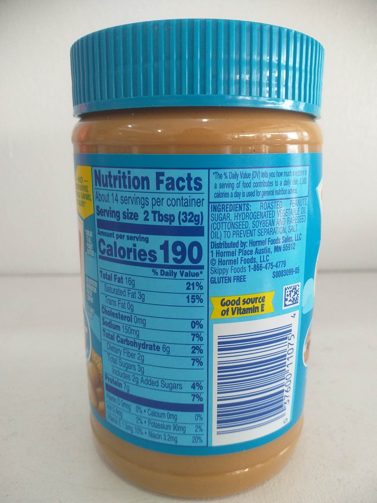 SKIPPY Peanut Butter, Creamy, 16.3 oz(462g)