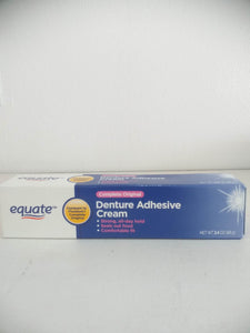 Equate Complete Original Denture Adhesive Cream, 2.4 oz(68g)