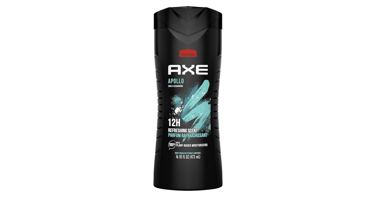 Axe Body Wash Apollo Sage & Cedarwood Refreshing scent 16 oz (473ml)