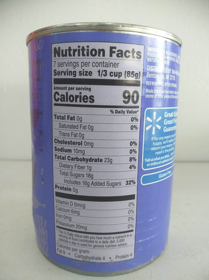 Great Value Blueberry Pie Filling or Topping, 21 oz(595g)