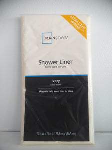 Mainstays Extra Light Weight Shower Liner - Ivory (177.8cm x 180.3 cm)