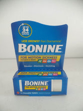 Load image into Gallery viewer, Bonine Motion Sickness and Nausea Relief Travel Pack, Chewable Tablets, Raspberry, 12 Ct
