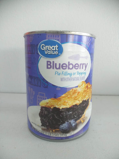 Great Value Blueberry Pie Filling or Topping, 21 oz(595g)