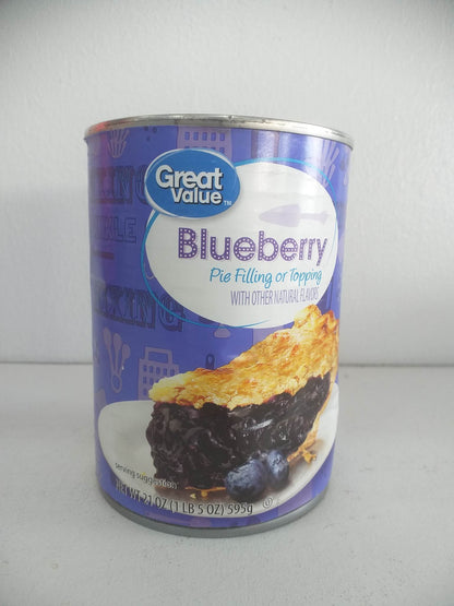 Great Value Blueberry Pie Filling or Topping, 21 oz(595g)