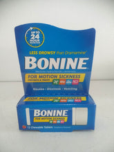 Load image into Gallery viewer, Bonine Motion Sickness and Nausea Relief Travel Pack, Chewable Tablets, Raspberry, 12 Ct
