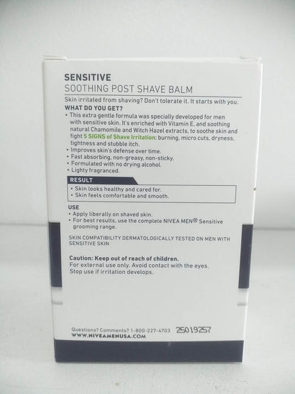 Nivea Men Post Shave Balm, Sensitive 3.3 Fl Oz