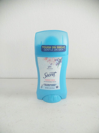 Secret Invisible Solid Antiperspirant Deodorant, Powder Fresh, 1.6 oz(45g)