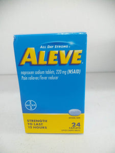 ALEVE  Pain Reliver/fever reducer 220mg 24 caplets