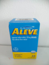 Load image into Gallery viewer, ALEVE  Pain Reliver/fever reducer 220mg 24 caplets
