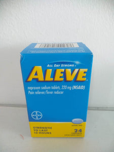 ALEVE  Pain Reliver/fever reducer 220mg 24 caplets