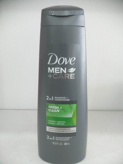 Dove Men+Care Fresh and Clean 2-in-1 Shampoo and Conditioner 12 fl oz(355ml)