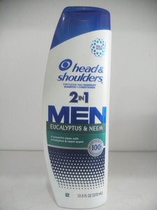 Head & Shoulders Mens 2 in 1 Shampoo Eucalyptus & Neem, 12.5 oz(370ml)