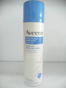Aveeno Positively Smooth Shave Gel shaveless with Soy, Aloe and Vitamin E, 7 oz(198g)