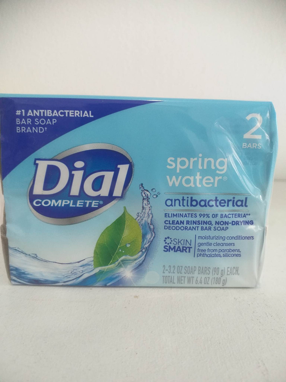 Dial Antibacterial Deodorant 2 Bar Soap Spring Water (180g )