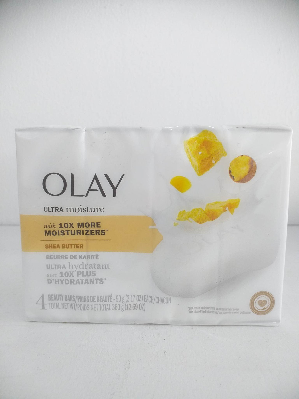 Olay 10x Moisture Ultra Moisture Shea Butter Beauty Bar 3.75 oz, 4 bar soap