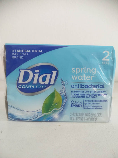 Dial Antibacterial Deodorant 2 Bar Soap Spring Water (180g )