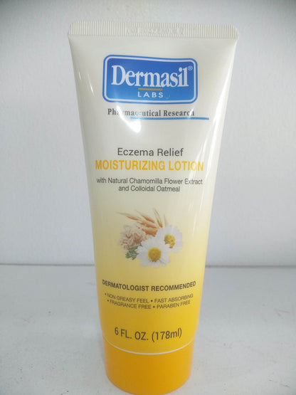 Dermasil Eczema Relief Moisturizing Lotion 6 oz. Tubes(178ml)