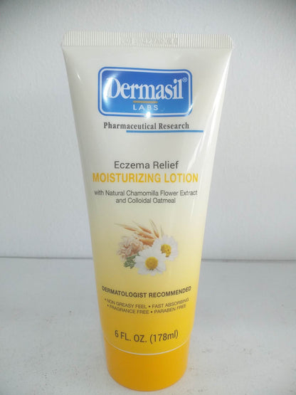 Dermasil Eczema Relief Moisturizing Lotion 6 oz. Tubes(178ml)