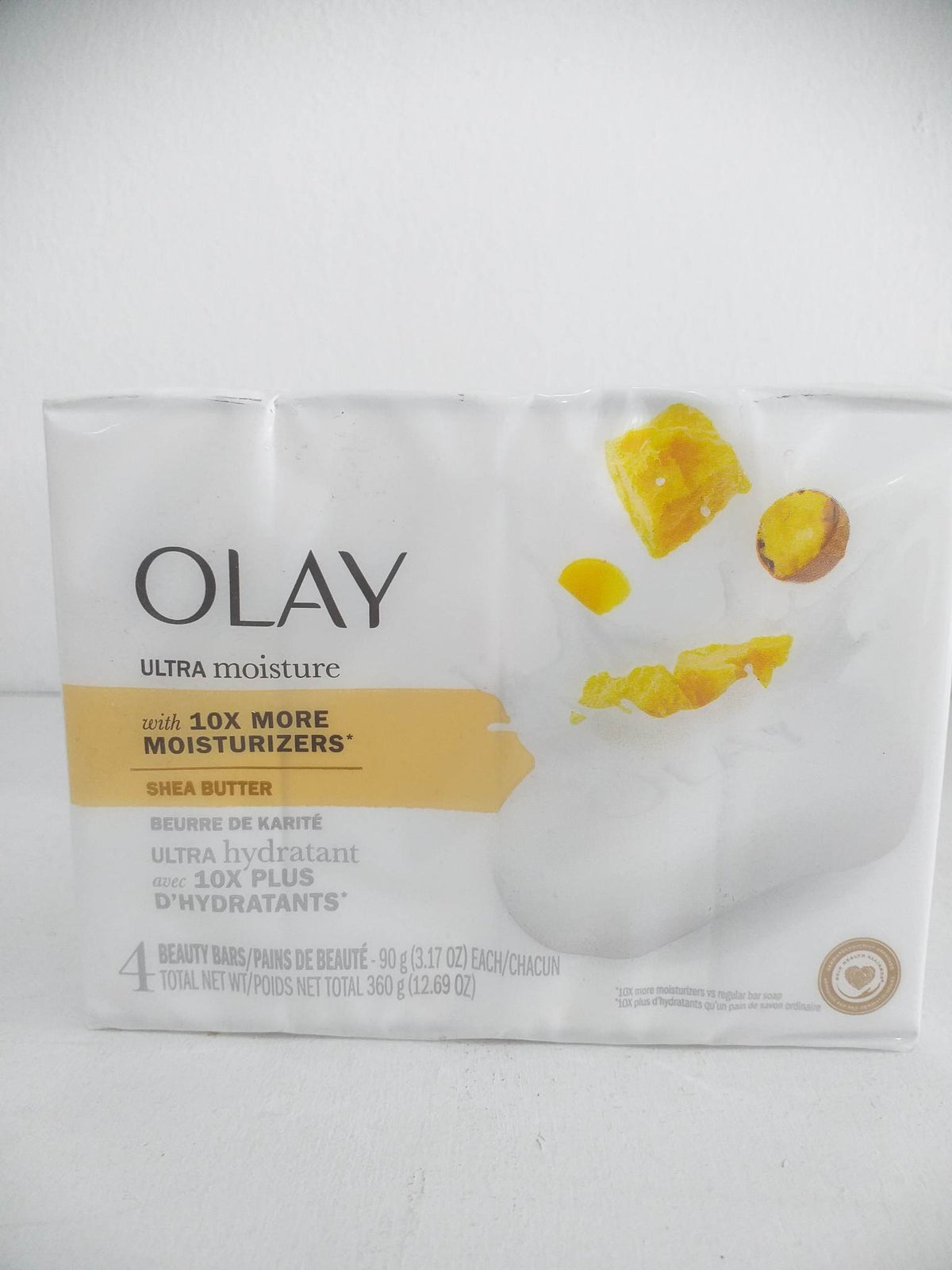 Olay 10x Moisture Ultra Moisture Shea Butter Beauty Bar 3.75 oz, 4 bar soap