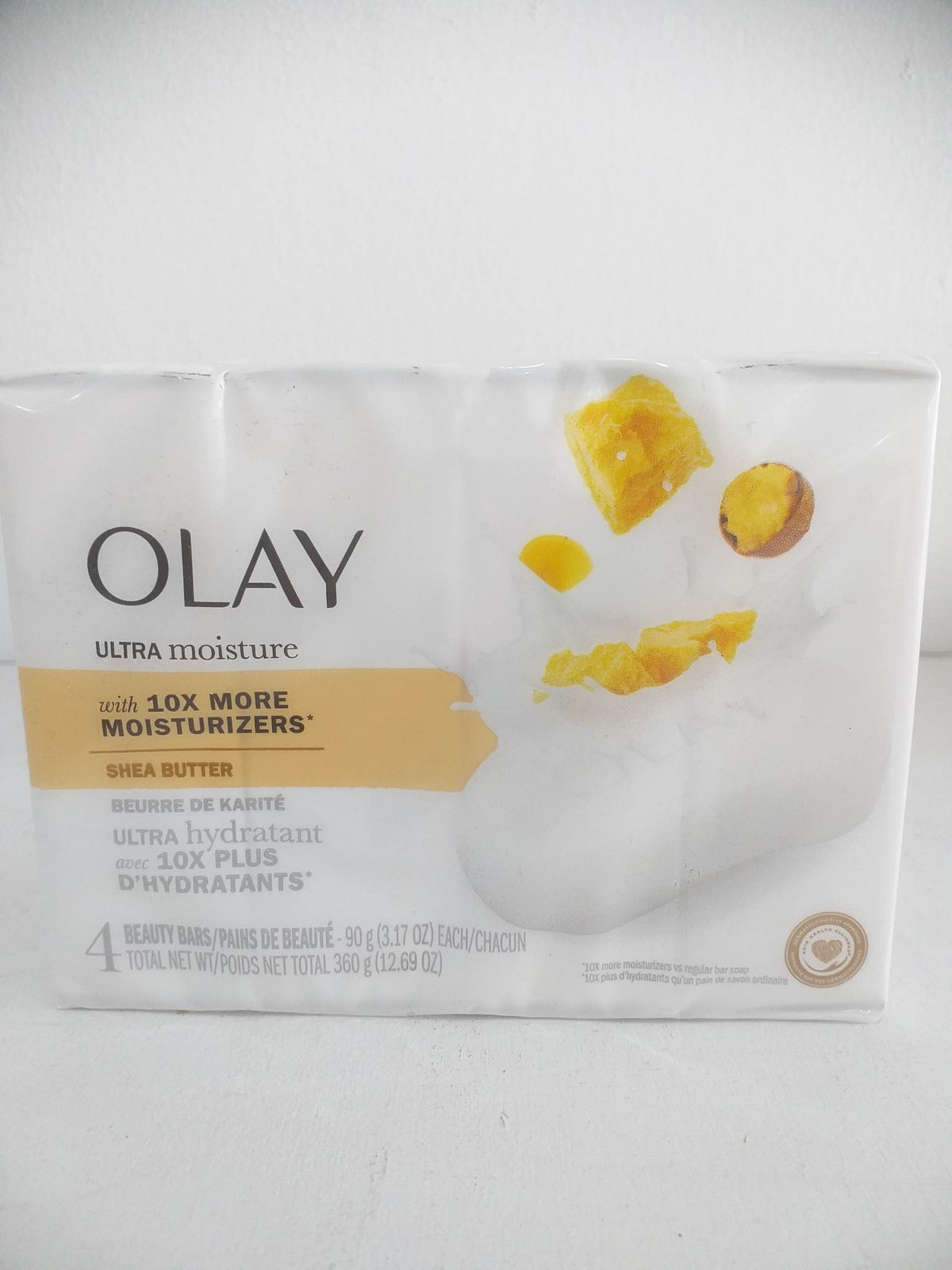 Olay 10x Moisture Ultra Moisture Shea Butter Beauty Bar 3.75 oz, 4 bar soap