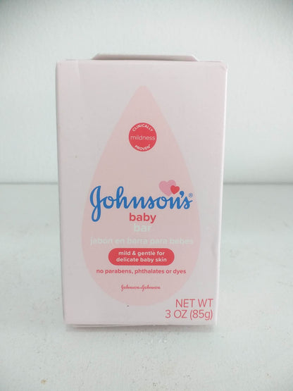 Johnson's Baby Bar Soap Mild & Gentle for Baby Bath 3 oz(85g)