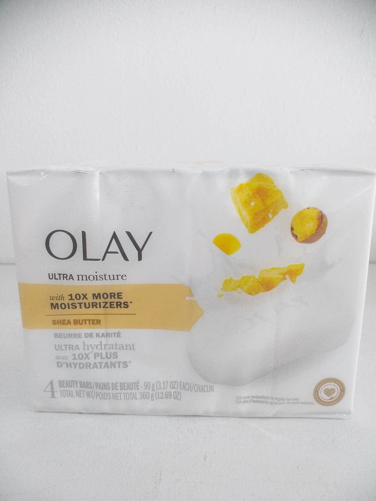 Olay 10x Moisture Ultra Moisture Shea Butter Beauty Bar 3.75 oz, 4 bar soap