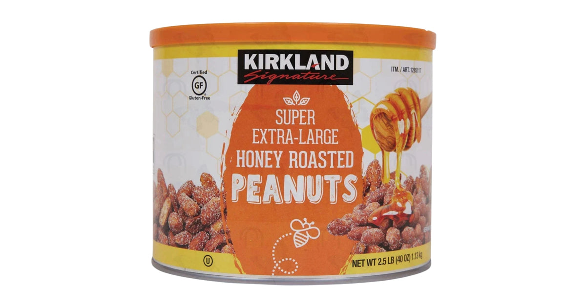 Kirkland Signature SUPPER Extra Large Honey Roasted Peanuts 40 Ounce