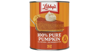 Libby's 100% Pure Canned Pumpkin All Natural No Preservatives, 29 oz