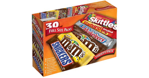 M&M'S, Snickers, 3 Musketeers, Skittles & Starburst Full Size Chocolate Candy Variety Mix