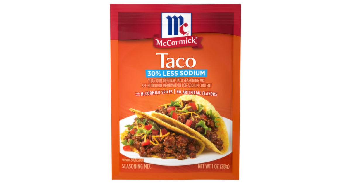 McCormick 30% Less Sodium Taco Seasoning Mix, 1 oz(28g)