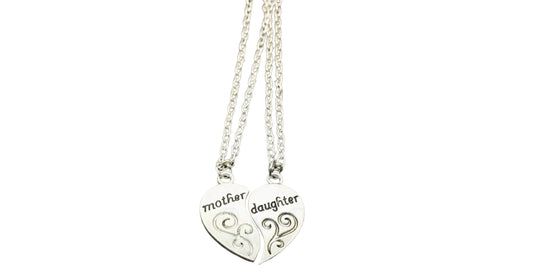 Mother Daughter Necklace Jewelry Zinc Alloy Best Friends  Necklace For Women