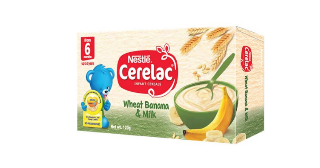 Nestle Cerelac Wheat Banana & Milk (120)
