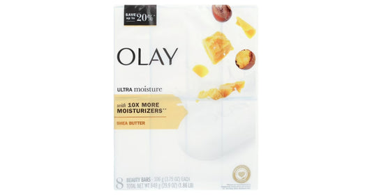 Olay 10x Moisture Ultra Moisture Shea Butter Beauty Bar 3.75 oz, 4 bar soap