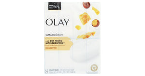 Olay 10x Moisture Ultra Moisture Shea Butter Beauty Bar 3.75 oz, 4 bar soap